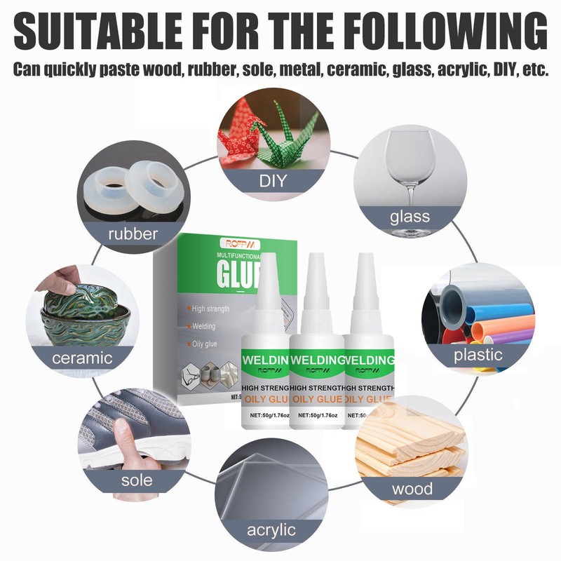 ROFPM Oily Glue Welding High-Strength 150ml, Universal Super Glue Multipurpose