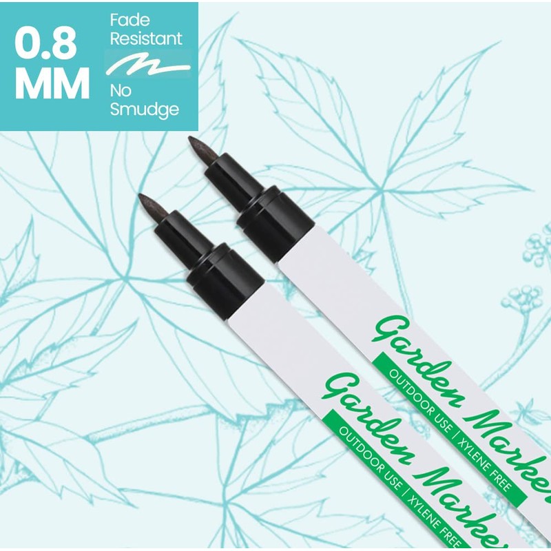 Garden Markers for Outdoor Use, 0.8 mm Medium Point, Black