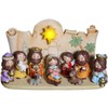 Colorful Nativity Scene Figurine Set Cute Animals Rugged Lightweight Reliable