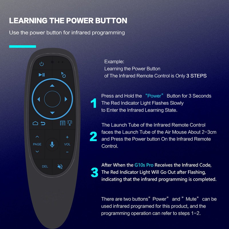 Voice Remote Control Sensitive Multi Function Bluetooth Air Remote for