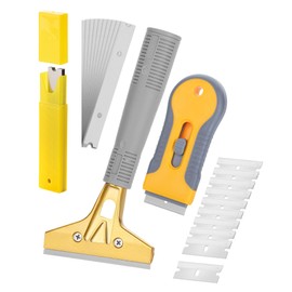 Bates- Razor Blade Scraper Set, 2 Pack, 1.5" & 4" Razor Scraper Tool with 20 Extra Carbon Steel Blades, Window Scraper Blades, Glass Scraper for Windows, Paint Scraper Blade Scraper for Cleaning