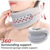 Inflatable Travel Neck Pillow with Hood, Neck Pillow for Aeroplane,