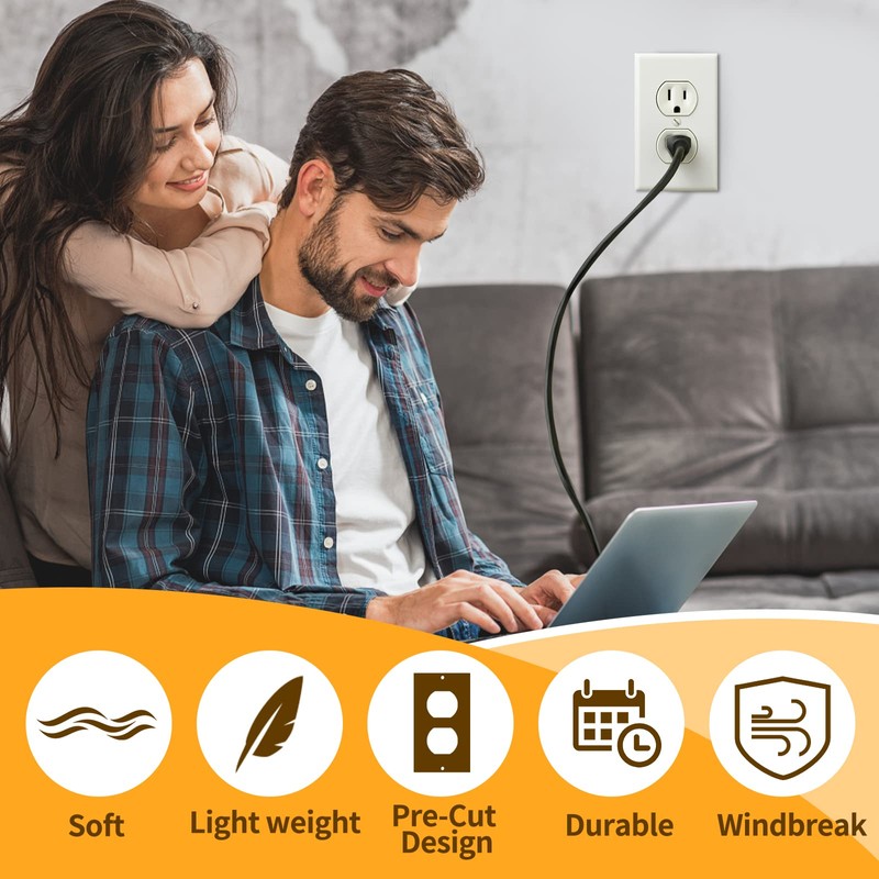 Outlet Insulators Draft Sealers, 50 Pack Electrical Outlet Insulation Pads,