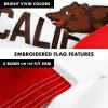 G128 5 Feet Tangle Free Spinning Flagpole (White) California Flag