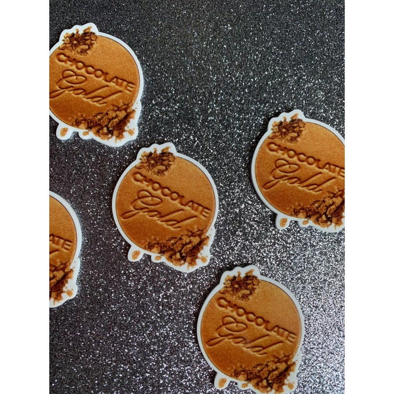 5pc. Foundation Compact Resin Planar Flatback, Makeup Cabochon, Bow Center,