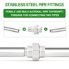 TAISHER 2PCS 304 Stainless Steel Union，1/2" NPT Male x 1/2"