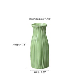 CEUYGT Ceramic Vase,Simple Small Vase for Flowers Plants,Mini Decoration for Home Living Room(Green)