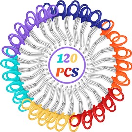 Minatee 120 Pcs Small Trauma Shears Bulk 5.7'' Stainless Steel Bandage Scissors Heavy Duty Assorted Rainbow Nurse Scissors for Nurses Doctors Nursing Veterinary Use Supplies Accessories, 6 Colors