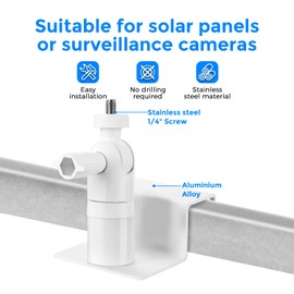 Universal Gutter Mount for Ring Cameras - No Drill Security Camera Mount Bracket, Compatible with Stick Up Cam Pro/Spotlight Cam Pro/Solar Panel, 360° Adjustable Weatherproof Outdoor Installation