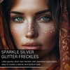 50 Pcs Silver Glitter Freckles Face Tattoo, DIY Glitter Freckles