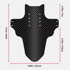 NICEDACK Mudguards Mountain Bike, 2 Pieces Mudguard Fit 20-29 Inch MTB Mudguard Front and Rear Compatible Bicycle Splash Guard (Carbon fiber texture)