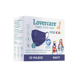 Lovercare Face Mask - Lovercare Fabric Face Mask KIDS Navy size S 10pc (3-ply)