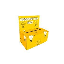 YES POINT OF SALE & PACKAGING Cardboard Ballot Box Small - Suggestions Box