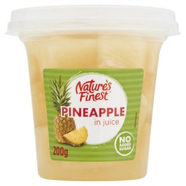 Nature's Finest | PINEAPPLE in Juice | 200g | Snack pot | (6 Pots)