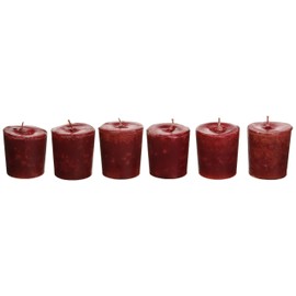 Aroma Naturals Votive Candles Essential Oil, Peace Ruby Holiday, 6 Count