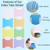 YIKTUNQ 80 Pieces Sticky Blank Monthly Index Tabs Double-Sided Page