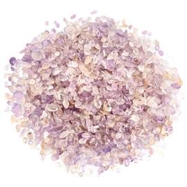 Nupuyai 460 Gramm Edelsteine Trommelsteine Klein Heilsteine Dekosteine Halbedelsteine für Dekoration ca. 5-18mm (Gelber Amethyst)