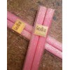 8 Inch Natural Beeswax Glitter Candles, Pink Blossom Color, Boxed