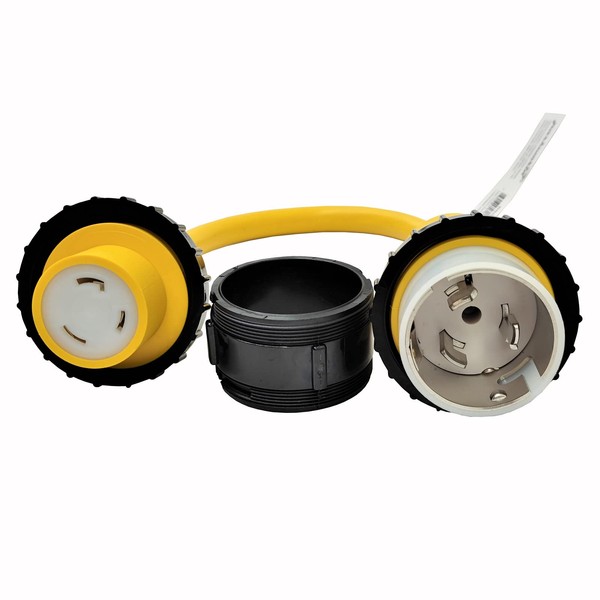 Parkworld 692019 Shore Power Adapter Cord Marine 50A Plug SS2-50P