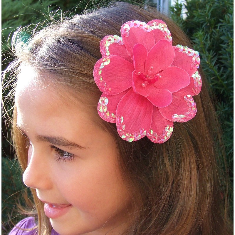Celeste Silk Flower Hair Clip (Light Pink)