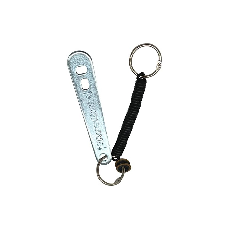 ResOne Metal Medical Oxygen Cylinder Wrench with Bungee Cord &