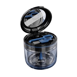 Mouth Guard Case Storage Box Good Sealing with Brush Mirror Waterproof PP Denture Box Black
