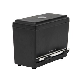 Mind Reader Anchor Collection, One Touch Straw Dispenser, Countertop Organizer, Black 4.5 x 9.25 x 7