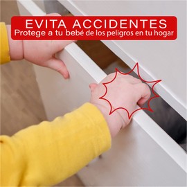 MIST JEWEL Kit de seguridad para bebe en casa 12 pcs | Paquete completo de cerraduras para muebles y cajones, puertas, alacena, gaveta, excusado protectores bebes y niños safety en casa(12 Pcs)