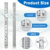 6 Pcs Pocket Ruler with Detachable Clips Stainless Steel Metal