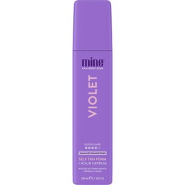 Minetan Violet Self Tanning Foam | Color Base Tan Collection - Rich Dark Brown Bronze Glow, 1 Hour Instant Express, Face & Body Fake Sunless Tanner Mousse, For All Skintones, 6.7 Fl Oz