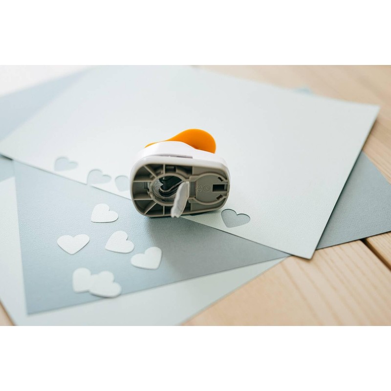 Fiskars Motive Lever Punch, Heart, Diameter 2.5 cm, for Left