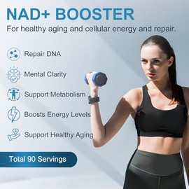 Suplemento NAD+, 8525mg Refuerzo NAD Liposomal con Resveratrol NAD Plus con Coptisina, Quercetina, Curcumina, Apoya la Salud Celular, Fuerza Física y 