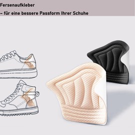 Heel Pads for Large Shoes, Heel Pads with Sponge Inserts, Shoe Patch Shoe Heel Repair Kit (3 Pairs - 1 Black + 2 Grey)