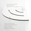 Seachrome Contour Corner Shower Seat, Solid White Phenolic