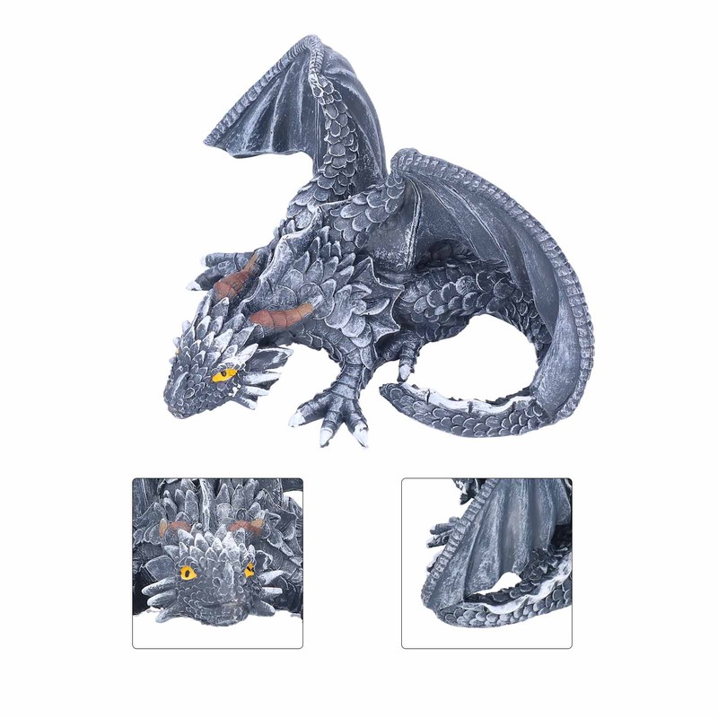 Big Squatting Dragon Sculpture Resin Gardening Ornaments for Home Outdoor