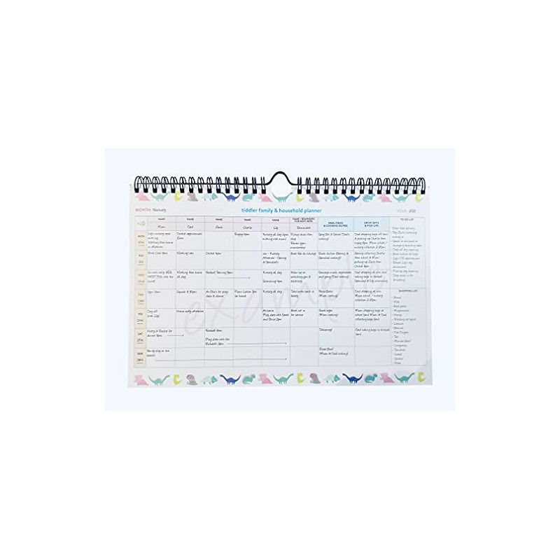 tiddler family & household planner | Undated Weekly Family Organiser/Planner