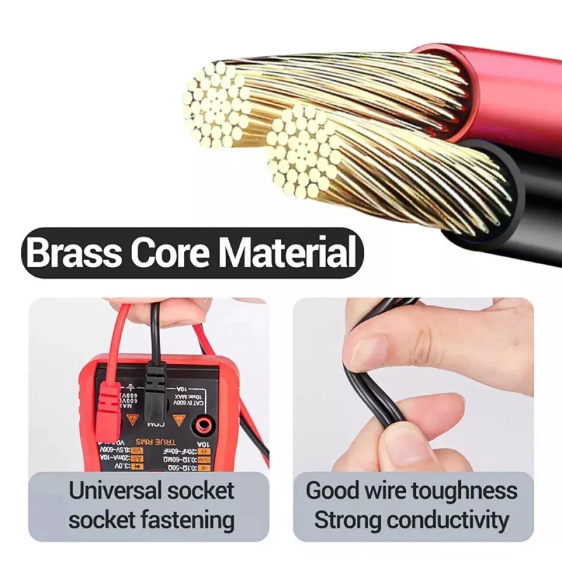 Unbranded FOR Fluke Meter Electrical Alligator Clip Probes 1000V 20A