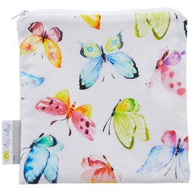 Itzy Ritzy - Bolsa de aperitivos reutilizable de 7 x 7 pulgadas, sin BPA, apta para alimentos, lavable e ideal para almacenar aperitivos, chupetes, electrónica y maquillaje en una bolsa de pañales,