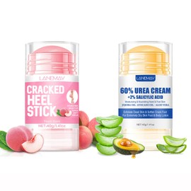 Hand and Foot Repair Cream, Peach Scented Cracked Heel Stick Balm + Urea Cream Stick, Hand and Foot Cream For Calluses and Dry Feet, Dry Hands & Rough Knees for Women & Men