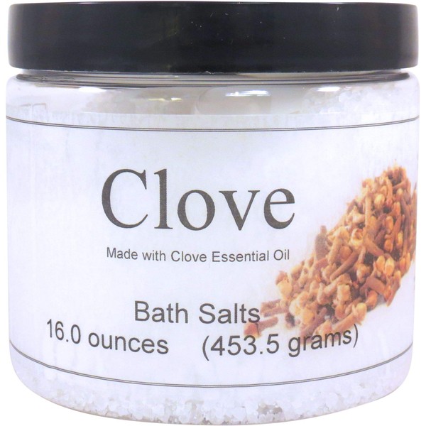 All Natural Clove Bath Salts by Eclectic Lady, 16 ounces