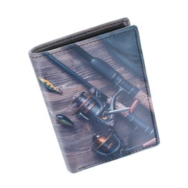 Kalmin Printed Leather Wallet with RFID Protection 197_4 Fishing