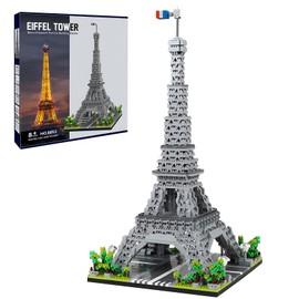 CSNRHG Paris Eiffel Tower World Famous Architectural Model Micro Building Blocks Set 3350 Pieces 3D Puzzle Toys Gifts for Kid and Adult