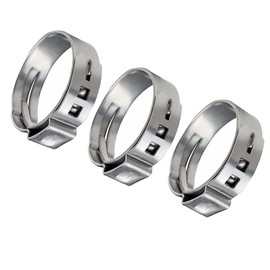 MyyYiTar 1/2" PEX Cinch Clamp Rings Stainless Steel Pipe Clips for Sealing Polyethylene Tubing Hose Fitting Leaking Free Connection, 50 PCS