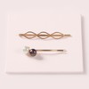The Hair Edit Gold & Pearl Spherical Bobby Pins