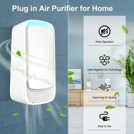 KLVEU Air Ionizer for Home Negative Ion Air Purifier Plug In Air Freshener Portable Filterless Air Cleaner for Home,Office Bedroom,Bathroom (4PCS)