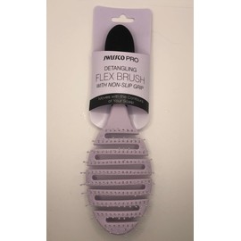 Swissco Pro Detangling Flex Brush with Non-Slip Grip (Lavender Purple)