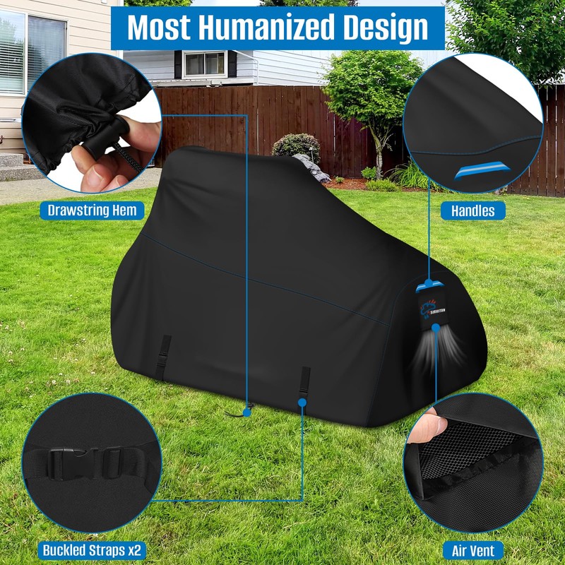 SIRUITON Zero Turn Mower Cover, Heavy Duty 600D Oxford Zero
