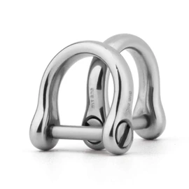 TISUR Keyring Titanium Mini D-Ring Key Car Motorcycle Keychain Cute Keychain Small with Screwdriver, Stainless Steel SUS316 Polished 2 Pieces