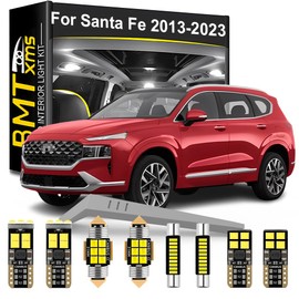 BMT xms LED Interior Light Kit Replacement for HYUNDAI Santa Fe DM NC TM 2013-2023, 6000K White Car Interior Accessories, 10 Pieces