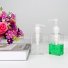 Pump Bottle Dispenser 2 Pack Refillable Flat Square Plastic Lotion